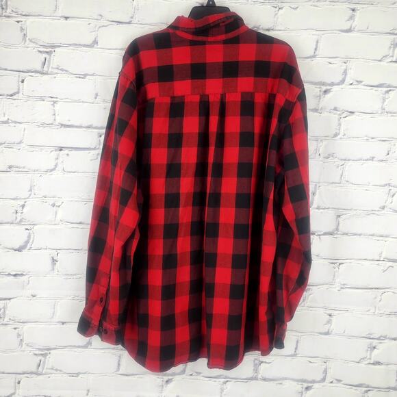 Revolution Gear Shirt By UNIK Men 4XL Flannel Plaid Lumberjack Button-down cabin - Picture 2 of 11